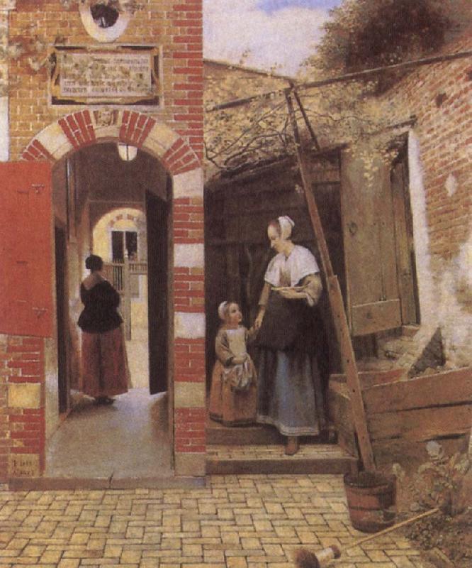 The Countyard of a House in Delf, Pieter de Hooch